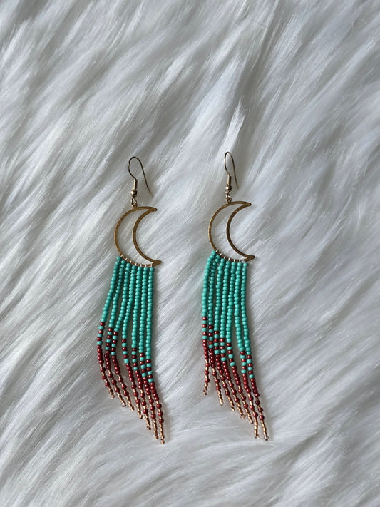 Turquoise Moon medium fringe