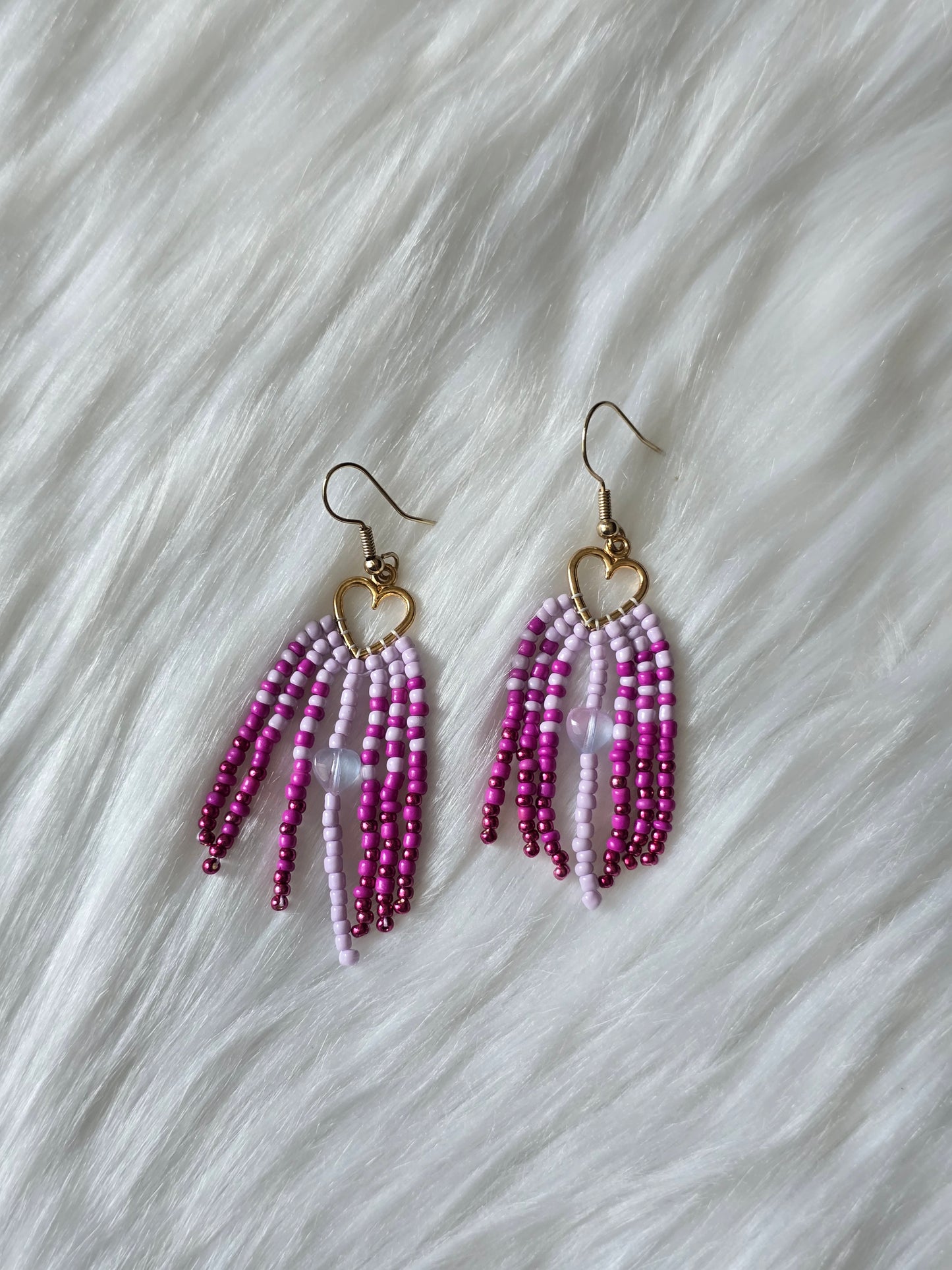 Tiny Pink Heart fringe